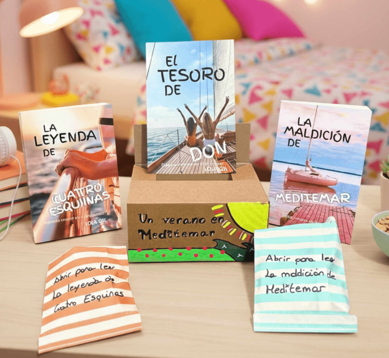 Cofre triple Meditemar fondo 2 zoon Novelas juveniles cofre Meditemar comleto con regalos