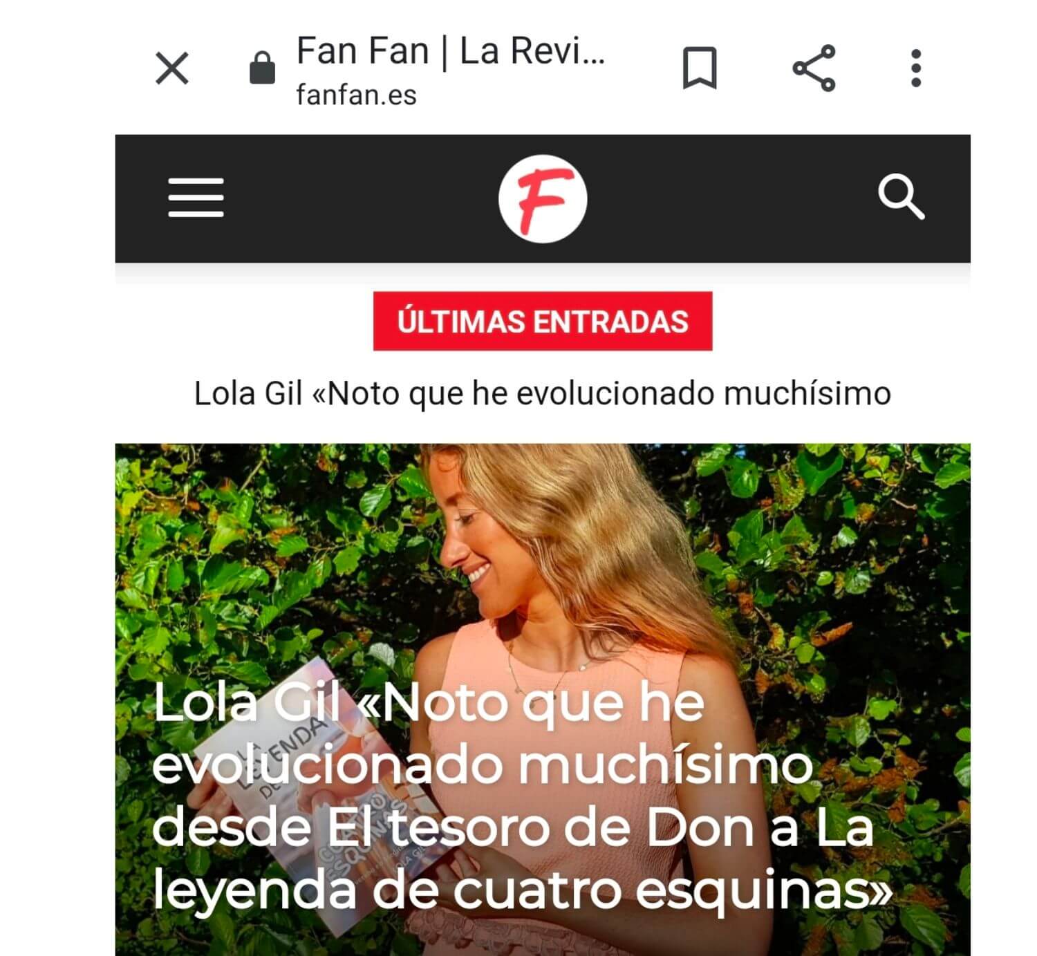 Portada FanFan - Lola Gil