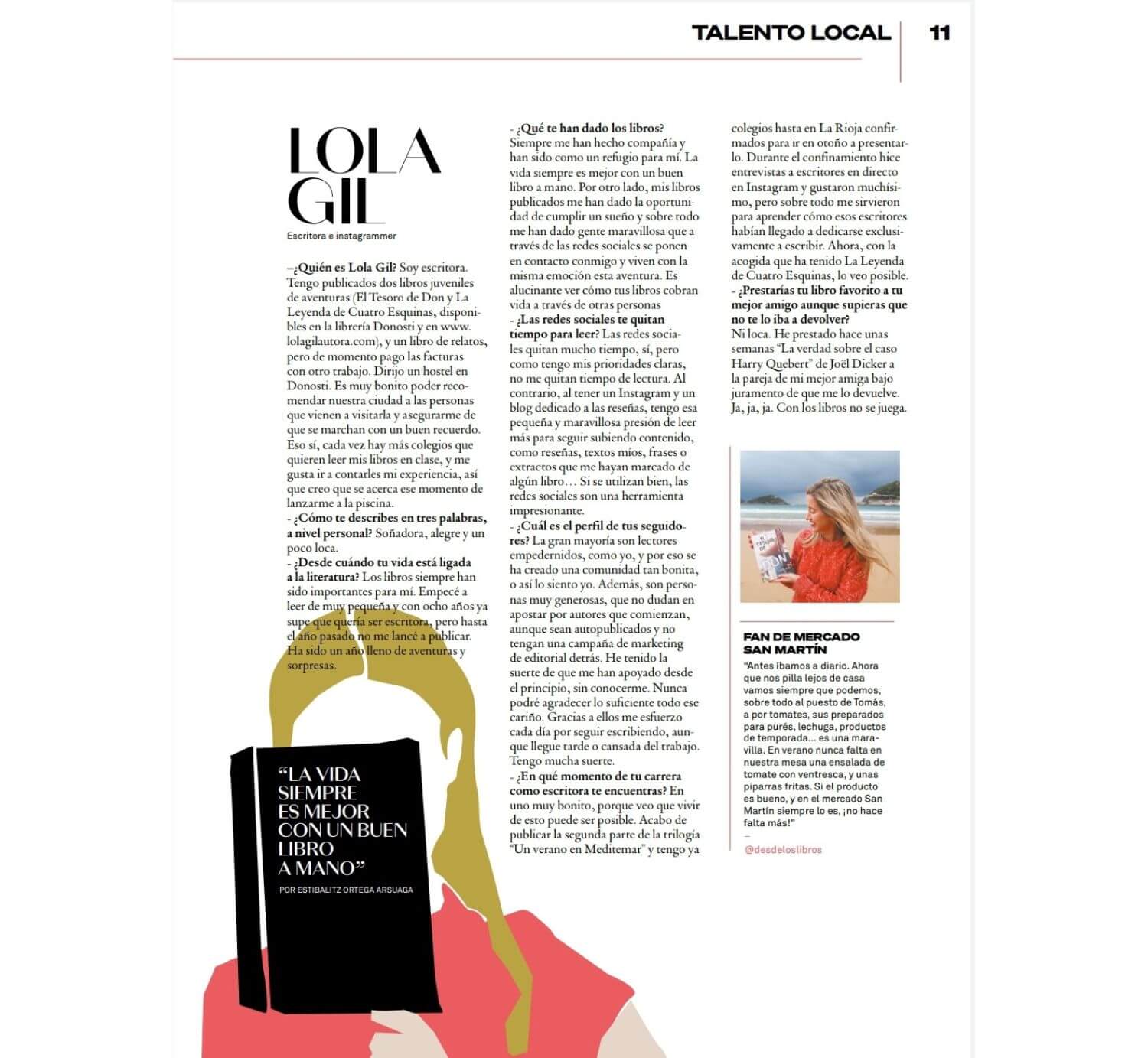 Entrevista a Lola Gil en la revista Martintxo