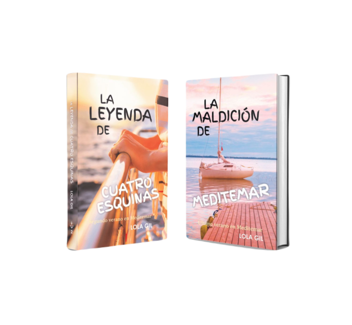 Libros juveniles La leyenda de Cuatro Esquinas y La maldición de Meditemar de Lola Gil